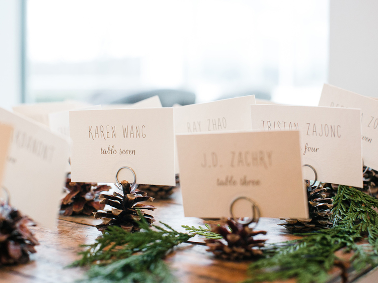 Pinecone place cards