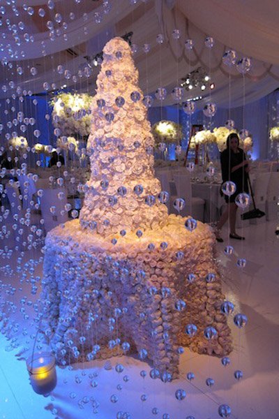 hanging ornaments winter wedding ideas